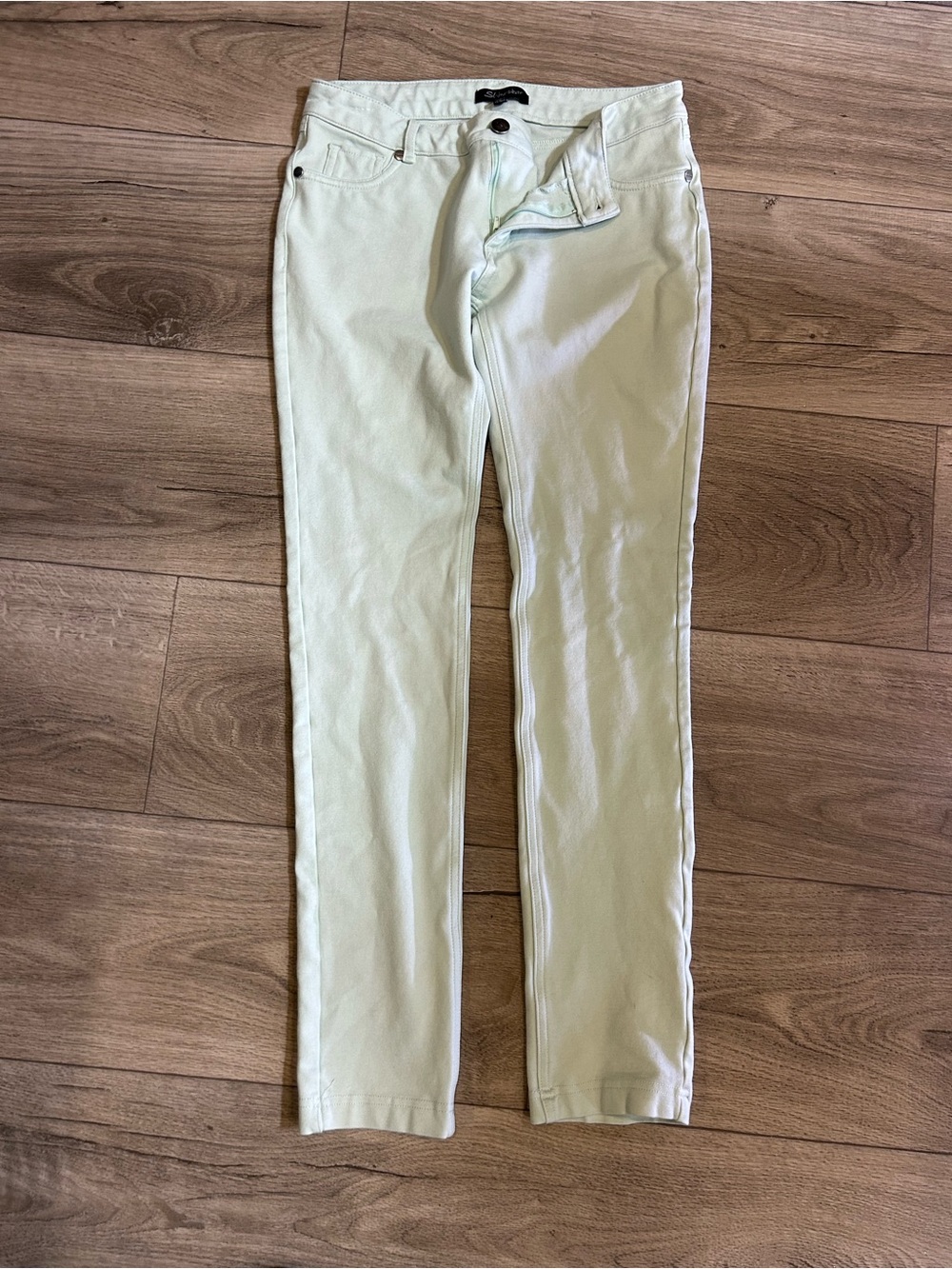 Women’s slim Fit Jeans - Light Mint Green large